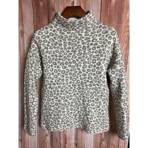 CHRISTIAN SIRIANO Animal Print Mock Neck Sweater Size M (Bx 5)